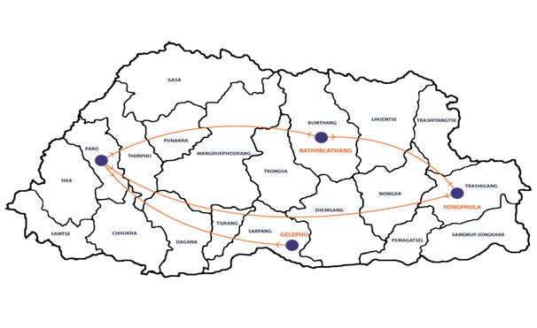 Paro International Airport Flight Routes